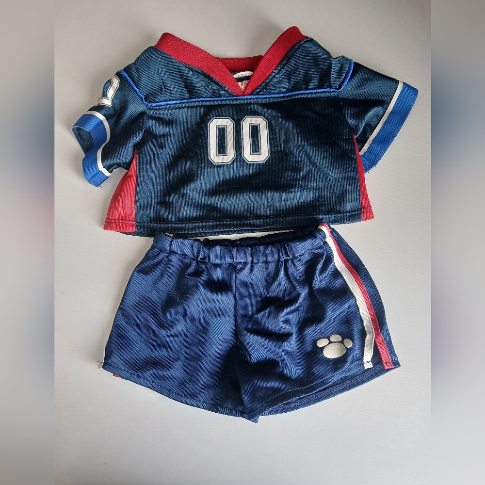 Build a Bear Workshop USA Athletic Outfit  Teddy Bear Clothes Shorts/Jersey Set